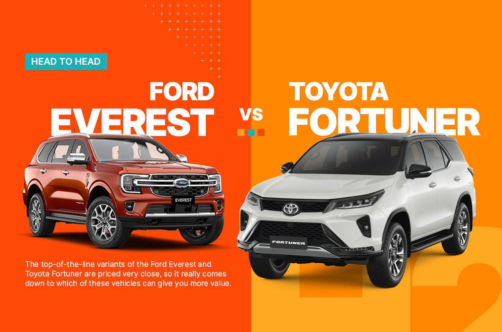 Head to Head Ford Everest Titanium+ vs Toyota Fortuner 4x4 LTD Autodeal