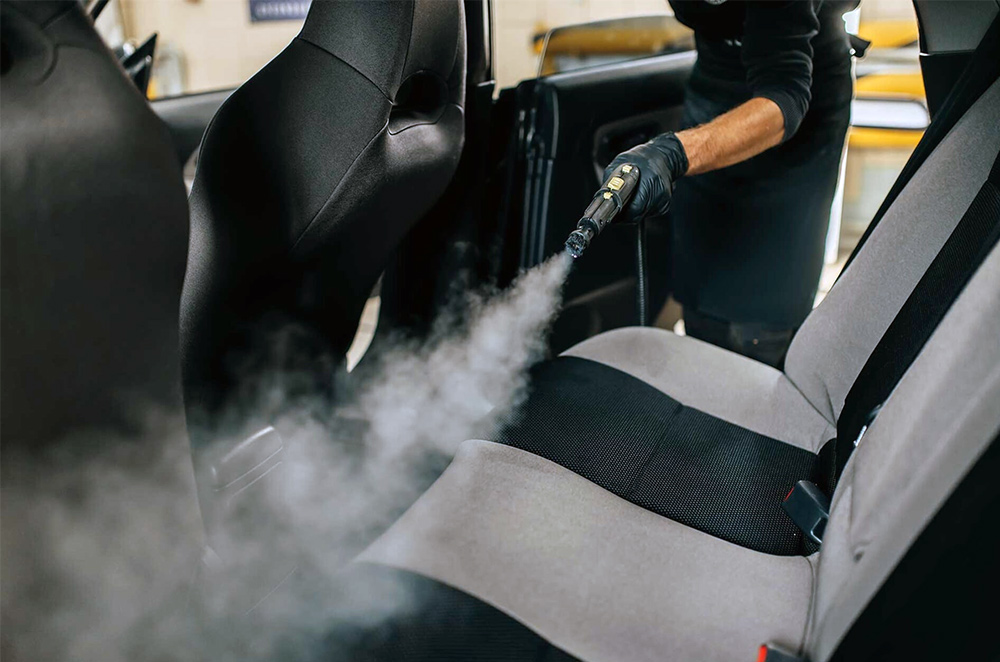 How To Clean Car Cloth Seats- Car Interior Steam Cleaning 