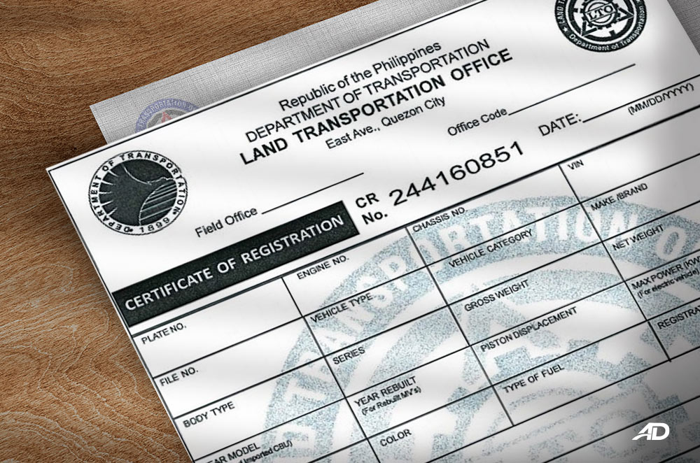LTO overhauls the Certificate of Registration Autodeal