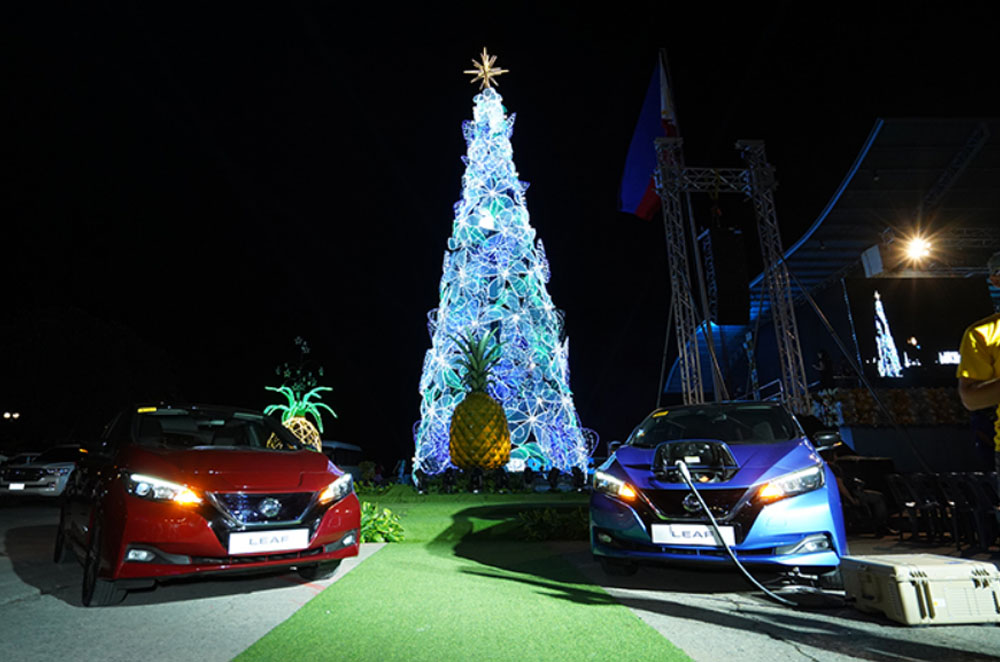 Nissan Philippines lights up the biggest Christmas tree in Ormoc with LEAF EV Autodeal