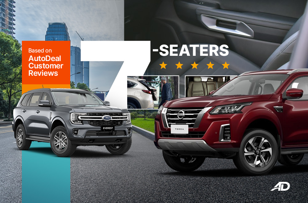 Top 10 7seaters according to AutoDeal Customer Reviews over the last
