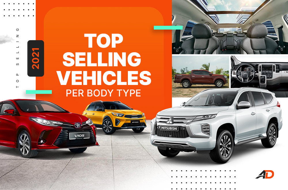 Here are the Philippines' topselling vehicles per body type in 2021